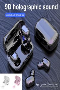 L21 Drahtlose Kopfhörer Bluetooth 50 Ohrhörer Mini TWS Sport Stereo Headset Mit Mikrofon Noise Cancelling Lade Box für smar7372442