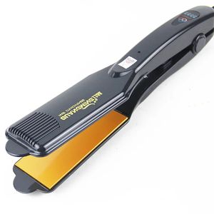Widened Ceramic Coating Plate Flat Iron Hair Straightener Professional Fast Electric Straightening Curling Styling Tool 240325