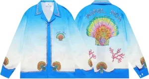 Casablanca Designer Męska Koszula Slim Fit Fash Modna Moda Businal Button Up Marka Hawaiian Shirt Pron M-3xl # Yyyg33