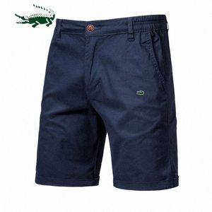 2023 New Summer 100% Cott Solid Shorts Men High Quality Casual Busin Social Elastic Waist Men Shorts 10 Colors Beach Shorts O42x#