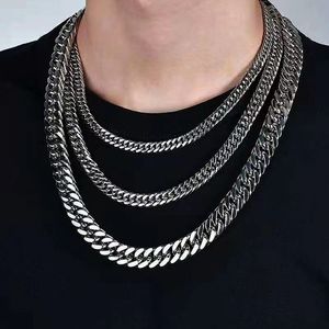 Lyxdesigner hiphop halsband smycken hjärtkvinnor mens halsband silver guld kubansk länk kedja kvinnor titan rostfritt stål mens kedja för man halsband gåvor