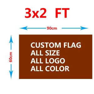 Acessórios bandeira de presente personalizada 60x90cm (2x3 pés) poliéster de dupla face projetamos qualquer logotipo em qualquer cor decoração de casa bandeira personalizada