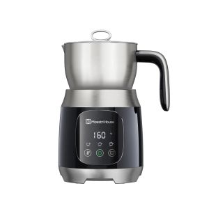 Ferramentas Maestri House MMF9304 Máquina de espuma Aquecedor elétrico Chaleira de café Shop 21oz Preto Destacável Leite Frother para Latte Art