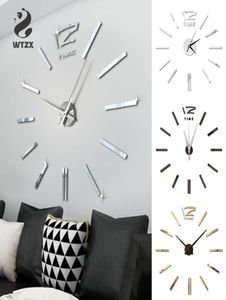 Wanduhr Aufkleber Home Decor Large römische Spiegel Mode moderne Uhren Wohnzimmer DIY Aufkleber 3D Wall Watch8464417