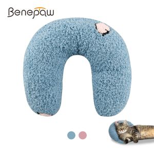 Mats Benepaw Soft Pet Bed Pillows Fluffy Plush Sleeping Companion For Small Dogs Cats Neck Pillow For Upper Spine Calming Support Toy