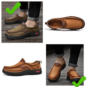 Nova venda de sapatos de couro masculino couro genuíno mocassins oversized sapatos de couro casuais sapatos de caminhada GAI MASCULINO de alta qualidade luxo confortável legal de meia-idade