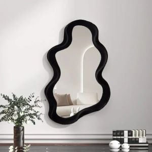 Mirrors Cloudshaped Makeup Mirrow Standing Mirror Bathroom Desk Standing Korean Hairdressing Wall Mirror Mural House Bedroom Decor