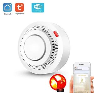 Epacket Tuya WiFi Smart Smoke Detector Security System Sensors Alarm Fire Protection Smokehouse Combination Home227l320s2241205Y263151466