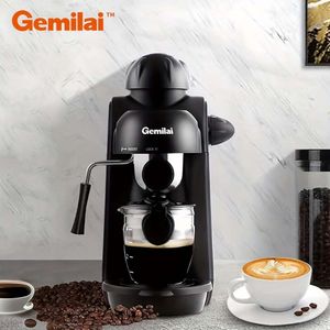 Gemilai Home Espresso Hine Funzione schiuma di latte, Macchina da caffè semiautomatica da 800 W con vassoio antigoccia rimovibile, CRM2008, Ottimo regalo