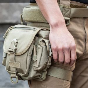 Taschen Outdoor Männer Militär Taille Pack wasserdichte Oxford Leg Bag Armee Tarnung Onedoulder Messenger Reporter Fotografie Jagdtasche