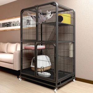 Cages Cat Cage Villa Three Floor Super Free Space Wholesale Cat Cage Luxury Cat House Cat House Cat House Cat Crawl