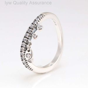 Designer pandoras anel de panela anel de zircão de zircão lustre gota de água anel de água nova coroa anel de coroa surpresa namorada jóias de presente