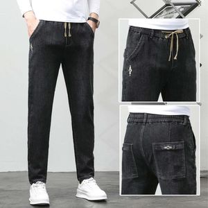 Elastic 2024 Nowe dżinsy wszechstronne dżinsowe spodnie dżinsowe męskie
