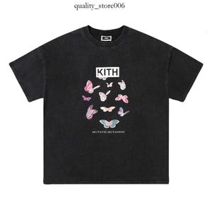 2024 SS KITH T SHIRTS MENS Designer T Shirt Donut Butterfly Litera drukowana moda koszulka graficzna 342
