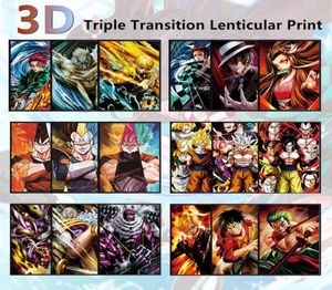 DBZ 3D Lenticular Poster Jujutsu Kaisen 3D Pinturas de arte de parede Anime 3D Pinturas tridimensionais Decoração de parede H11102382963