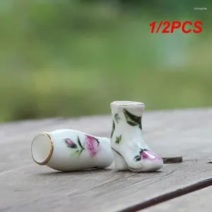 Vasen 1/2PCS Mini Keramik Ornamente Kreative Miniatur Vase Modell Desktop Kleine Tasche Dekorative Kunstwerk Für Geschenke