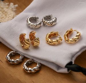 Hoop Earrings 4 Styles Light Luxury Gold Silver Colour For Women Girls Delicate OL Party Dating Daily Jewelry