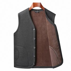 Dimusi Gilet da uomo invernali Casual Uomo in pile caldo Sleevel Giubbotti Fi con scollo a V Outwear Pesca termica Gilet Abbigliamento g0HM #