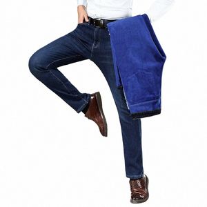 Kubro Marke Klassische Männer Marke Plus Größe Jeans Busin Casual Gerade Stretch Denim Hosen Männliche Baggy Jeans Pantales Hombre u2mf #