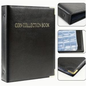 Album 240st Leather Looseleaf Binder Coin Collection Book Badge Commemorative Coin Collection Album Home Coin Collection Album