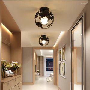 Ceiling Lights Nordic Iron Aisle Lamps Earth Lamp Simple Living Room Bedroom Corridor Entrance Balcony Fitting Styling