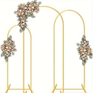 1 peça, dourado 70/78/86 Polegada estrutura de arco de ferro guia de casamento suporte de balão fotografia fundo decoração de festa suprimentos