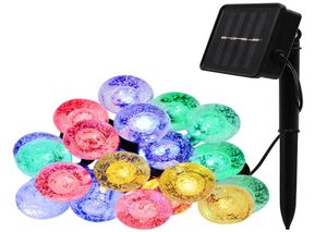 LED -strängar 16 4ft 30 lysdioder Crystal Globe Ball Solar Light Outdoor String Lights For Outside Garden Patio Party Christmas Fairy Li29841041