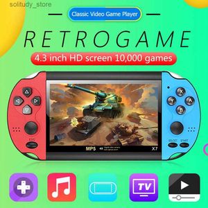 Portable Game Players Handheld portable retro video game console childrens arcade video game box mini simulator TV classic Q240326