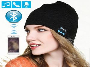 Bluetooth Kulaklık Müzik Şapkası Kış Kablosuz Kulaklık Beanie Cap Kulaklığı Huiwei için Mic Sport Hat ile Sony Xiaomi Telefon Oyun H7791247