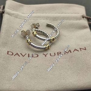 22SS DY DESGINER DAVID YURMA SMYCKEL TOPAMENT KVALITET EARRING Simple and Elegant Popular Woven Twisted Rope Fashion Ring David Earring Punk Jewelry Band mode David 770