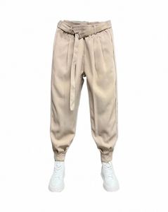 Pantaloni da uomo casual estivi a matita sottile Pantaloni larghi Harem Pantaloni da ballo alternativi Pantaloni da ballo firmati di alta qualità b54S #