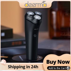 Schaar Deerma Tx200 Rasoio elettrico ricaricabile Ipx7 impermeabile Rasoi rotanti da uomo Rasoi da barba elettrici con schermo intelligente a LED