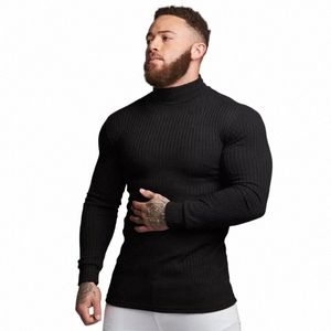 autumn Winter Fi Turtleneck Mens Thin Sweaters Casual Roll Neck Solid Warm Slim Fit Sweaters Men Turtleneck Pullover Male D719#