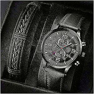 Relógio de pulso de quartzo de couro de aço inoxidável masculino relógio de negócios calendário data luminosa masculino casual pulseira relógio c197