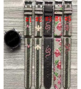 Дизайнерские кожаные часы -ленты чехлы для телефона Аксессуары высшее качество для Samsung Galaxy Watch4 20 мм 22 мм Apple 38 мм 40 мм 42 мм 44 мм IWA7505615