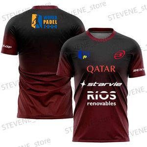 Men's T-Shirts New Quick Drying Hot sales T-Shirt Boutique Wicking Tennis Training Tshirt Clothes Summer Mens Loose Padel Sports Short Slve T240325