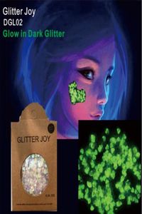 DGL02 Heart Shape Glow in Dark Luminous Face and Body Cosmetic Glitter Sequins Party Make Up Body Carnival Decor7459853