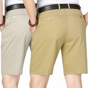 100% Cott Shorts Men Knee Length Boardshorts Classic Brand Comfortable Clothing Beach Shorts Male Short Trousers x088#