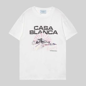 メンズデザイナーTシャツカジュアルTシャツカサブランカトレンディ最新のカサブランカトロピカルサマーフルーツプリント短袖Tシャツ1voi