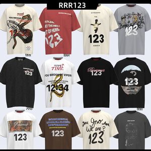 koszula na męską designerską koszulę RRR123 Tshirt moda koszule Kobiety Wysokiej jakości koszulka zmyta vintage ponadwymiarowa koszulka z krótkim rękawem