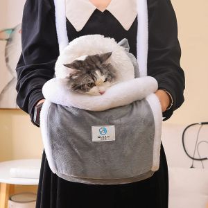 Passeggini Zaini per animali domestici Trasportino per borsa per gatti Portatile da viaggio per grandi spazi che trasporta articoli invernali caldi per accessori per cani