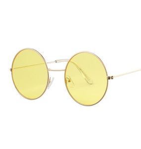 Sunglasses Vintage Round Man Ocean Color Lens Mirror Woman Female Brand Design Metal Frame Circle Glasses Sunglasses2056563