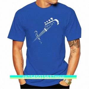 nova venda quente baixo guitarra t-shirt masculino elegante Cott T Shirt Fi Crewneck K6qf #