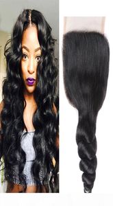 Brazilian Virgin Human Hair Loose Wave Top Lace Closure Hair Unprocessed Loose Wave Lace Closure Middle Three Part8966525