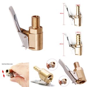 Novo pneu vae clipe 8mm mandril de ar do carro iator bomba adaptador bico pneu iating bronze braçadeira rosca conector