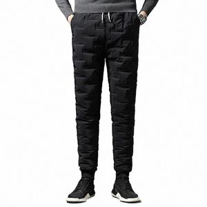 Windproof Down Pants Winter Men CMERE THOWER Sweatpants Outdoor Sports Fleece Warm Joggers Pants Men byxor NS5521 B8HR#