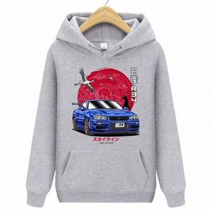 autumn/winter Couple Clothing Casual Hoodie Sweater Men Female Hooded Pullover Street Sweatshirt Print Car Pattern Hoodie Top N8zD#