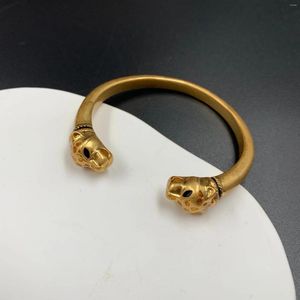 Bangle Middle Vegetarian Brass Bracelet Leopard Head Design Sense Western Simple Fashion Open