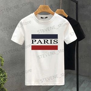 Herr t-shirts 2024 Ny paris mode kreativitet ny vår sommar personlighet t-shirt för mens lyxtryck t-shirt man t shirt kvinna t240325