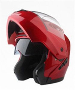 Modulär motorcykelhjälm Flip Full Face Racing Helmet Cascos Para Moto Double Lens kan utrustas med Bluetooth Capacete Dot DE9629628